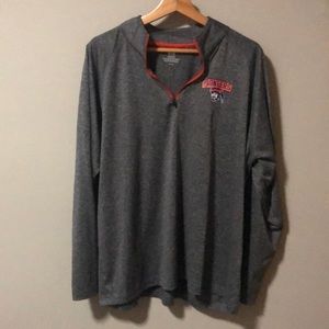 Pioneers quarter zip. Lightweight! Grey and orange accents